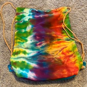 Tie dye sweater drawstring bag